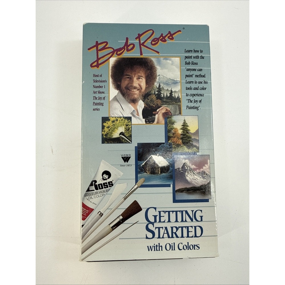 Bob Ross, Getting Started‎ With Oil Colors (VHS, 1998) Painting Instruction
